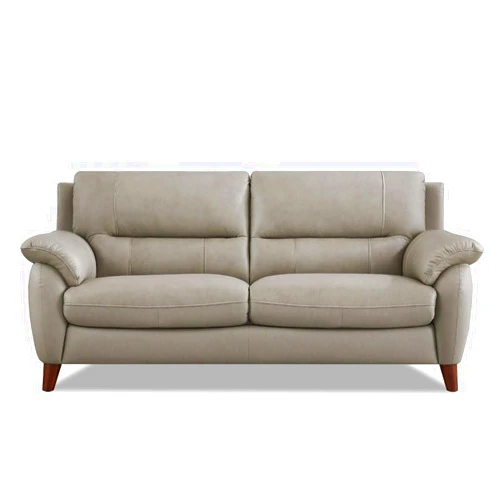 Hydeline Lara Top Grain Leather Sofa Couch, 79'', Stone