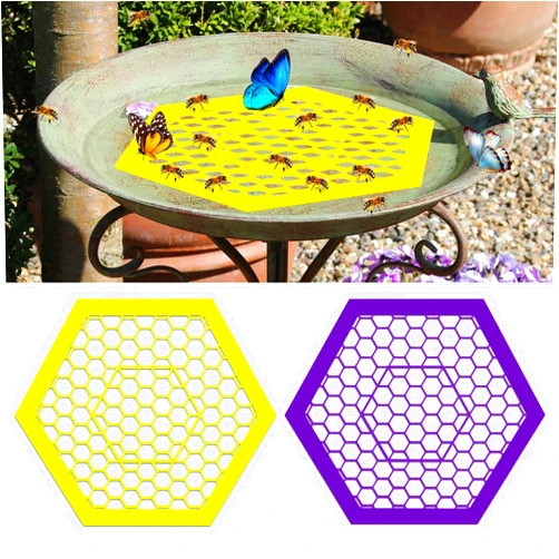 GFYYBKJ 2 Pack Floating Bee Island Use for Bee Cups for Garden, Colorful Bee Insect Waterer, Bee Waterer and Butterfly Water Stations, Bee Water Catcher Cups for Thirsty Pollinators, Bee Bath-Y&P