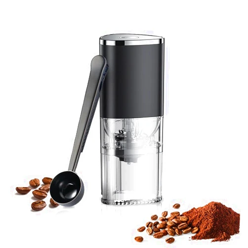 OSBAY Electric Coffee Grinder with Stainless Steel Blades and Spice Grinder Portable Coffee Grinder with USB Charged, Automatic Coffee Bean Grinder for Espresso, Coffee Grinder Extra Fine Powd(black)