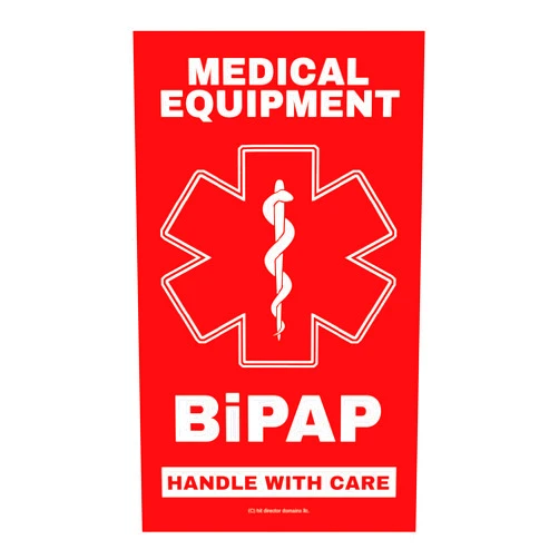 CPAP Medical Luggage Tag BiPAP Medical Equipment Luggage Tag - Handle with Care, DOT and ACAA regulations (Lug-BiPAP -329) Quantity (1)