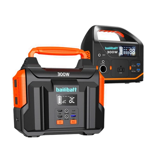 Bailibatt Portable Power Station Bundle 300W 257Wh and 266Wh Generators for Home, Camping, and Emergency Use