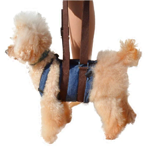 RURU PET Doggy Walk Denim Dog Lift Harness Support Harness for The Care of Old Dogs Injured Dogs (L-Long)