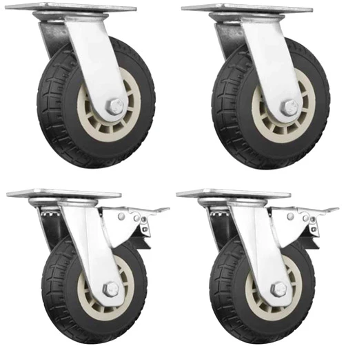 SBTXHJWCGLD 4pcs Furniture Casters Heavy Elastic Force Office Chair Swivel Chair Castor Wheels,Flatbed Truck Trolley Industry Directional Wheel,Replace Accessories Brake Furniture Casters Allo