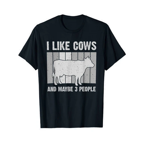 Cool Cow Gift Farm Animal Heifer Springer Farming Funny Vintage Cow Design Cow Farmer Men Women Cattle Lover T-Shirt