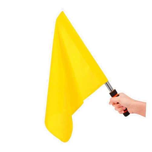 RUIXIB Sports Referee Flags with Metal Pole Foam Red Stainless Steel Hand Signal Flag Track and Field Sports Training Flag Athletic Competition Flag for Soccer Volleyball Football Linesman Command Flags