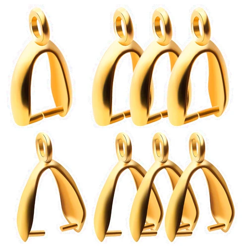 Aylifu 60pcs Pinch Clip Clasp Bead Bail Pendant Connector Metal Jewelry Making Supplies,14x8mm,Gold