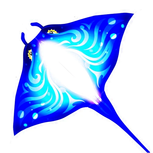 Mint's Colorful Life Devil Fish Kite for Kids and Adults，Easy to Fly Delta Kites Single Line Large, 300ft Kite String Handle Include