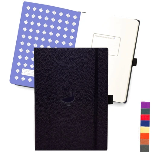 Dingbats* Notebooks Dingbats* Wildlife Ruled Journal A5 - Vegan Leather Hard Cover, Ideal for Work, Travel - Pocket, Elastic Closure, Bookmark