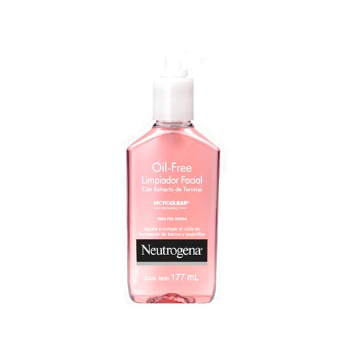 Neutrogena Oil-Free Pink Grapefruit Pore Cleansing Acne Wash and Daily Liquid Facial Cleanser with 2% Salicylic Acid Acne Medicine and Vitamin C, 6 fl. oz