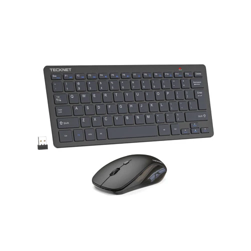 TECKNET Wireless Keyboard and Mouse Combo, Mini Cordless Computer Keyboard and Mouse Set 2.4GHz, Silent Adjustable 1600 DPI, Quiet Click, Lag-Free for Computer, Laptop, PC, Windows, Mac, Chrome OS
