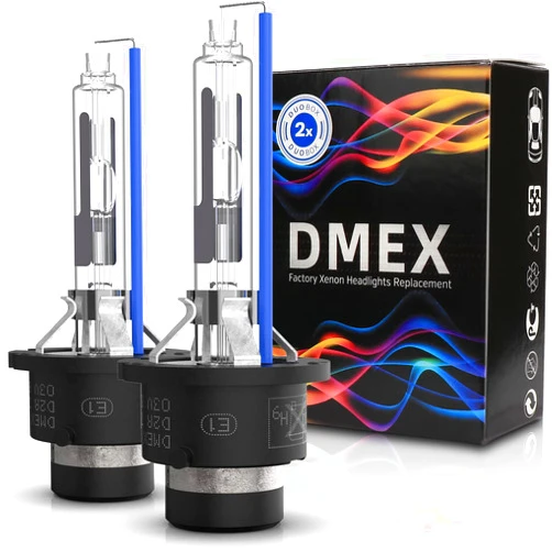 DMEX D2R 35W 6000K Cold White Xenon HID Headlight Bulbs 85126UB 66250 85126WX Replacement - 2pcs(NOT fit Halogen Headlight Assembly)