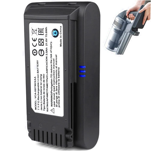 Remate 3.5Ah Replacement Battery for Samsung Jet 60, Jet 70 75 75+, Jet 90 90+ Series Cordless Stick Vacuum Cleaner Battery, Replacement for Model-VCA-SBTA60 VCA-SBT90 VCA-SBT90EB Battery