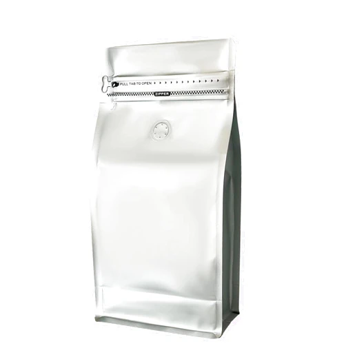 DMPACKDM Coffee Bags with Valve,(16 oz,1 lb,100pcs) Empty Silverly Aluminumed Foil Flat Bottom Standing Heat Sealed Coffee Beans Storage Bags,Side Zipper Reusable Pouches for Home or Store