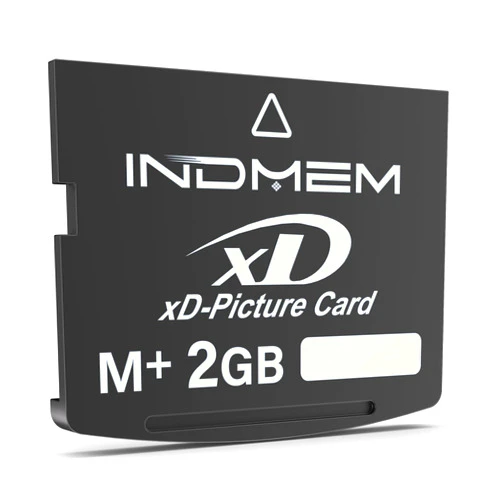 INDMEM xD-Picture Card 2GB(Type M+) 2GB XD Flash Memory Cards for Olympus Fuji Fujifilm Old Digital Camera, Support Panorama Function,Create 3D Image and Digital Painting