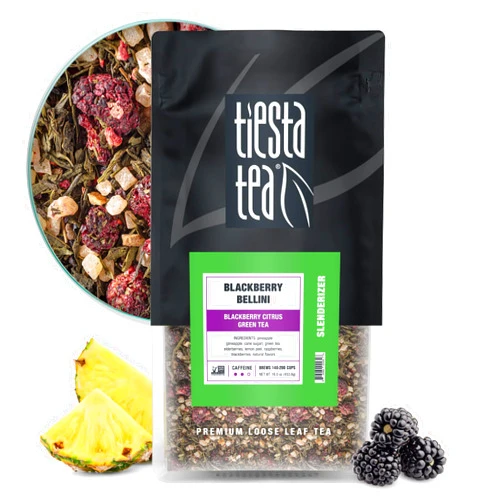 Tiesta Tea - Blackberry Bellini | Blackberry Citrus Green Tea | Premium Loose Leaf Tea Blend | Medium Caffeinated Green Tea | Make Hot or Iced Tea & Brews Up to 200 Cups - 16 oz Resealable Bulk Pouch