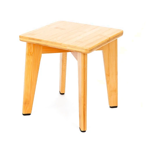 StrongTek Bamboo Step Stool for Kids and Adults, Eco-Friendly, Sturdy and Versatile Short Foot Stool for Bathroom, Kitchen, Bedroom, Compact 10-inch Small Wood Stool, Plant Stand (Natural)