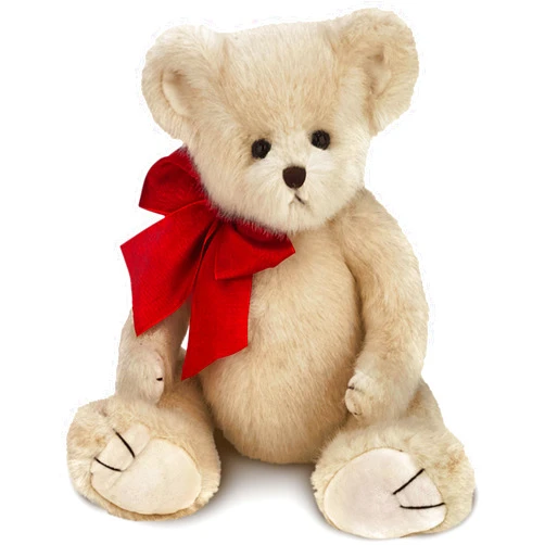 Bearington Collection Bearington Rascal, 18 Inch White Teddy Bear Stuffed Animal, Makes a Great Gift for Birthday, Anniversary, Holiday, or Graduation
