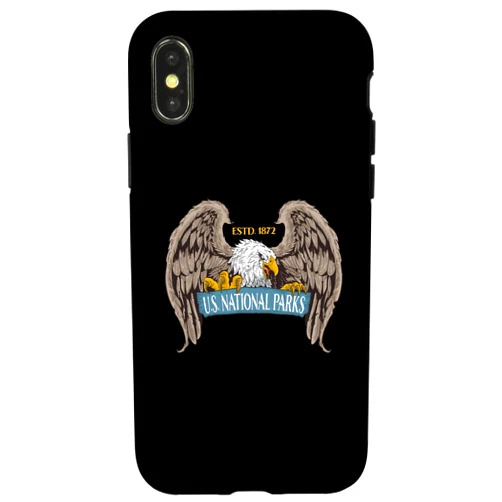 America's National Parks Outdoors Clothing and Co. iPhone X/XS US National Park Eagle - Outdoor - Hiking - Camping Graphic Case