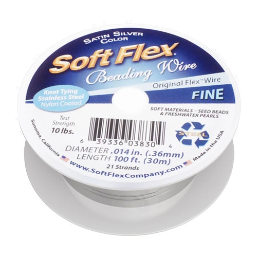 Soft Flex 21 Strand Beading Wire - Fine 0.14 Diameter - 100 Feet Design Wire