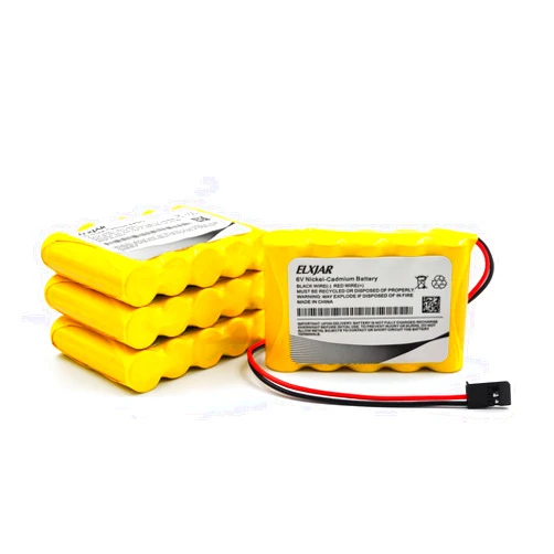 YUTSUJO (4-Pack) Receiver RX Battery with Hitec Connectors, 6V 1000mAh NI-CD Rechargeable Battery Pack for RC Airplanes/RC Aircrafts and More