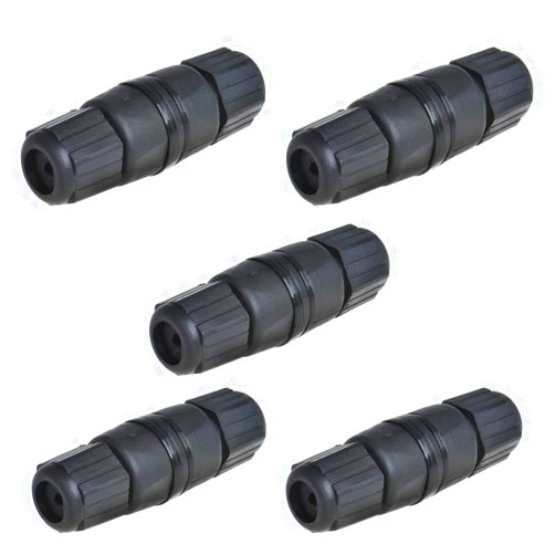 ANMBEST 5PCS M25AP2 Shielded RJ45 Waterproof Cat5/5e/6 8P8C Connector IP67 Ethernet LAN Cable Connector Double Head Outdoor LAN Coupler Adapter Female to Female