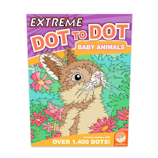 MindWare Puzzle Book | Extreme Dot to Dot - 32 Baby Animals | Multicolor | 1 PieceMindWare Extreme Dot to Dot Coloring: Baby Animals