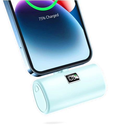 JEJILL Portable Charger for iPhone, [6000mAh] Small Power Bank with LCD Display, 20W Fast Charging Mini Portable Phone Charger Battery Bank for iPhone 14/14 Pro Max/13/12/XR/8/7/6 - Ocean