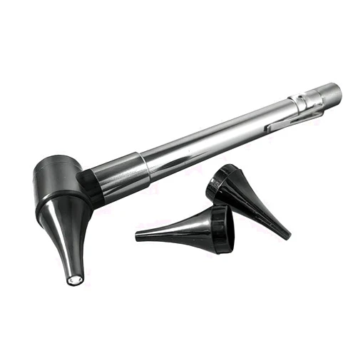 Doctor Mom Otoscope Third Generation Dr Mom Slimline Stainless LED Pocket Otoscope with Soft White Natural Hue Light Spectrum in Clamshell Packaging