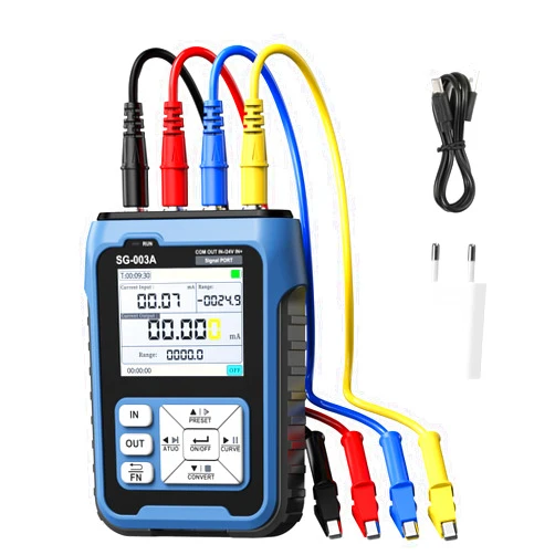 Seesii Upgraded SG-003A Signal Generator, 4-20mA 0-24V Adjustable Analog Current Voltage Generator Simulator with Real-time Curve, Historical Record, Multiple Signal Programmable Function Generator