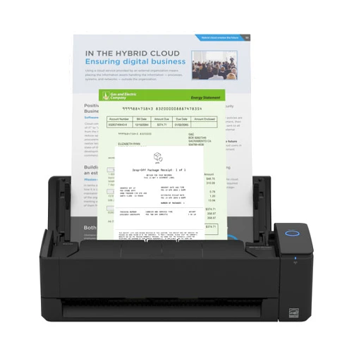 ScanSnap iX1300 Compact Wireless or USB Double-Sided Color Document, Photo & Receipt Scanner with Auto Document Feeder and Manual Feeder for Mac or PC, Black
