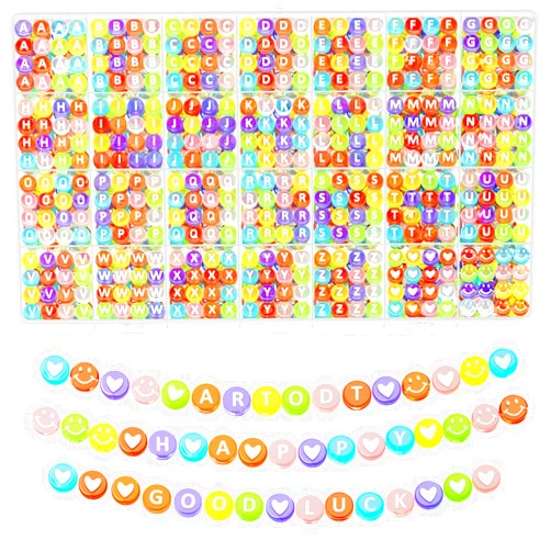 ARTDOT 1400 Pieces Letter Beads for Friendship Bracelets Making Kit, 28 Styles Assortment Jewelry Making Supplies Alphabet Beads Set with Cases Preppy Crafts Gifts
