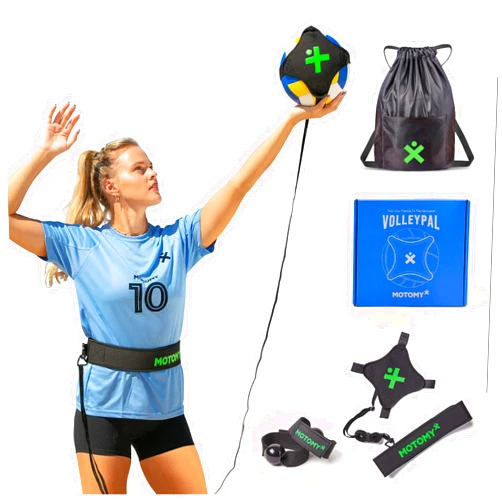 MOTOMY Volleyball Training Equipment Aid 'Volleypal' – Solo Volleyball Equipment for Practicing Serve, Spike, Set & Pass; Volleyball Practice Equipment Gift for Beginners & Experts