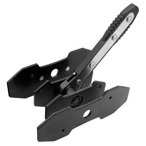 FIVE BANANAS Brake Caliper Press Tool, Car Ratcheting Brake Caliper Piston Spreader Press Tool with 2 pcs Steel Plates, Black
