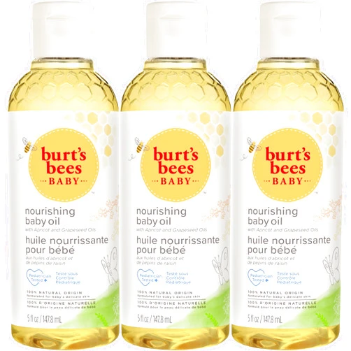 Burt's Bees Baby Nourishing Baby Oil, 100% Natural Origin Baby Skin Care - 5 Ounce Bottle