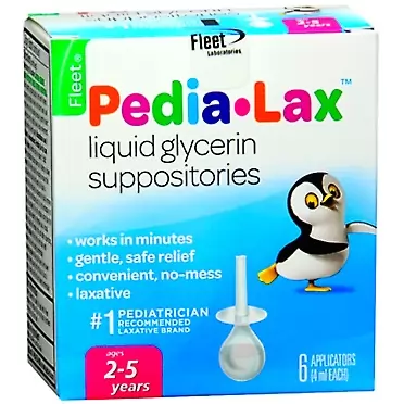 Fleet - Children's Fleet Fleet Laxative - Pedia-Lax Liquid Glycerin Suppositories, 6 each (Pack of 4)
