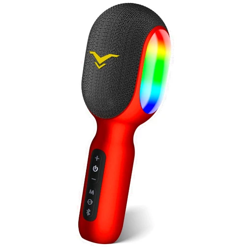 StageSound Wireless Bluetooth Karaoke Microphone, 5-in-1 Portable Handheld Mic Speaker with Dynamic RGB Lights, Mini Karaoke Machine for Car Travel Home Party, Music Recording, Duet Singing, Gift for Kids Adults