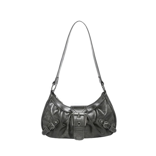 Verdusa Women's Y2k Purse Top Handle Shoulder Bag Buckle Punk Hobo Clutch Purses Bags