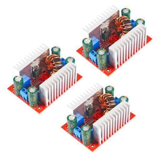 AITIAO 3Pcs DC 400W 15A Step Up Boost Converter Step-up Power Module DC8.5V-50V to DC10V-60V Constant Current Power Supply Voltage Adjustable Module for Electric Products LED Light