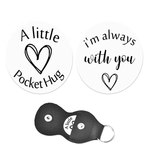 ShiQiao Spl Pocket Hug Token Keychain Gift for Women Men Long Distance Relationship Gifts for Boys Girls Encouragement Gifts