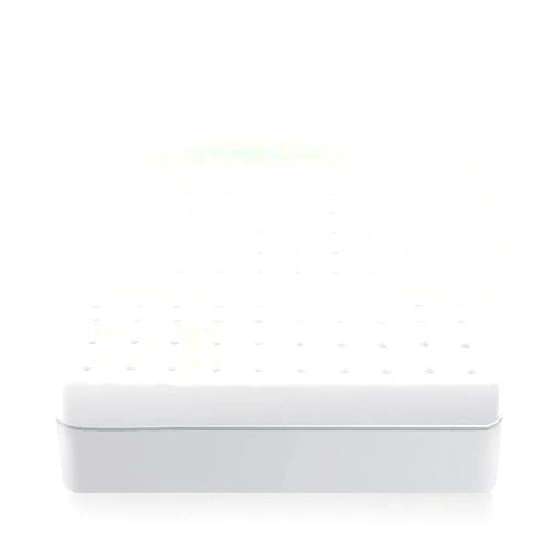 CORFULRA Nail Drill Bits Holder, Nail Organizer Box for Nail Drill Bits, Large Space of Container Case for Drill Bits, 100 Holes Dustproof Displayer Box of Nail Supplies for Nail Tech, White