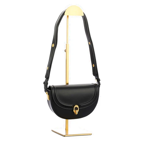 Hipiwe Purse Display Stand with Adjustable Height Gold Metal Handbag Rack Handbag Stand Holder Tabletop Single Hanging Hook Bag Stand for Handbag Purse (1 Pack)