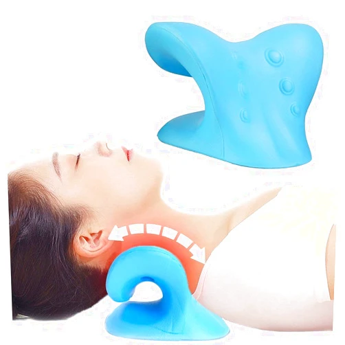 YIVCKOM Neck Stretcher for Neck Pain, Neck Cloud - Cervical Traction Device, Neck Hump Corrector, Neck and Shoulder Relaxer, Cervical Spine Pillow for TMJ Pain Relief