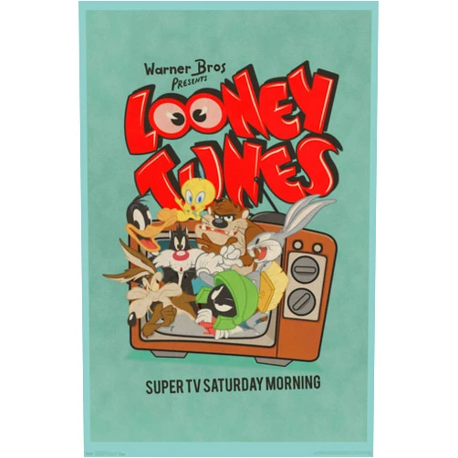 Trends International Looney Tunes-Group-Super TV Saturday Morning Wall Poster, 22.375