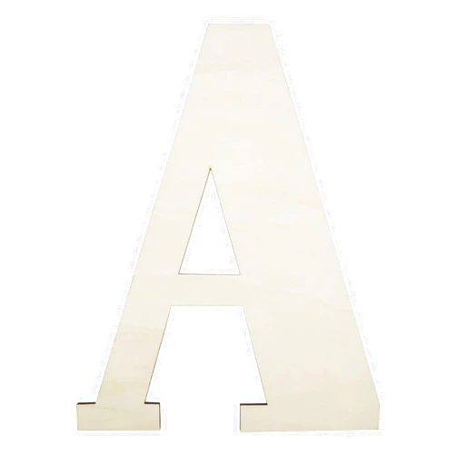 SMANTA Big Unfinished Wooden Letters for Wall Decor 12 Inch Large Wooden Alphabet Blank Unfinished Wooden Letters for Craft Projects Birthday Party Wedding Wine Bar Sign - A