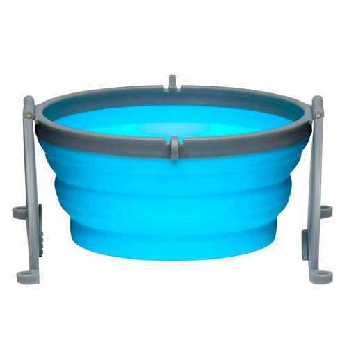 Loving Pets - Bella Roma Portable Travel Dog Bowl Collapsible Dog Food & Water Bowl (Blue, Medium)