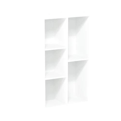Furinno Luder 5-Cube No Tool Assembly Open Shelf, White