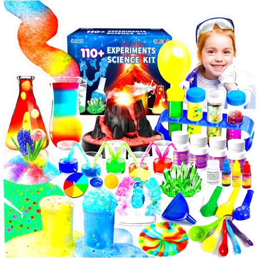 JOPSHEEN 110+ Science Experiments Kits for Kids, Science Projects STEM Activies Toys Gifts for Boys & Girls, Volcano Eruption, Chemistry Set and More Scientist Educational Toys