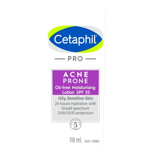 Cetaphil Pro Acne Prone Oil Free Facial Moisturising Lotion SPF 25 118ml