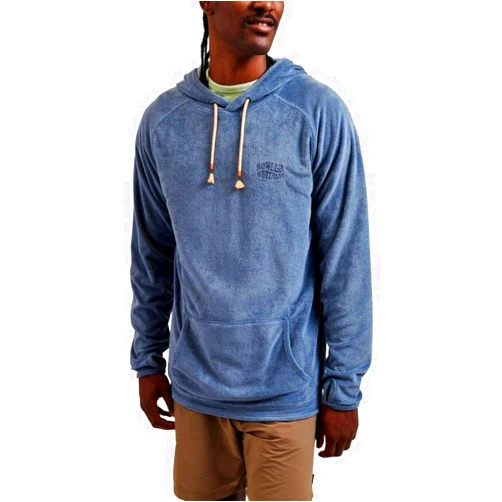 Howler Brothers Men's Terry Cloth Hoodie, Blue Mirage