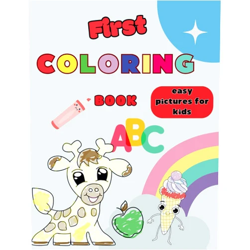Holly Holly Happy,Nina Whimsy,Lily Lark First Coloring Book: Easy Pictures for Kids